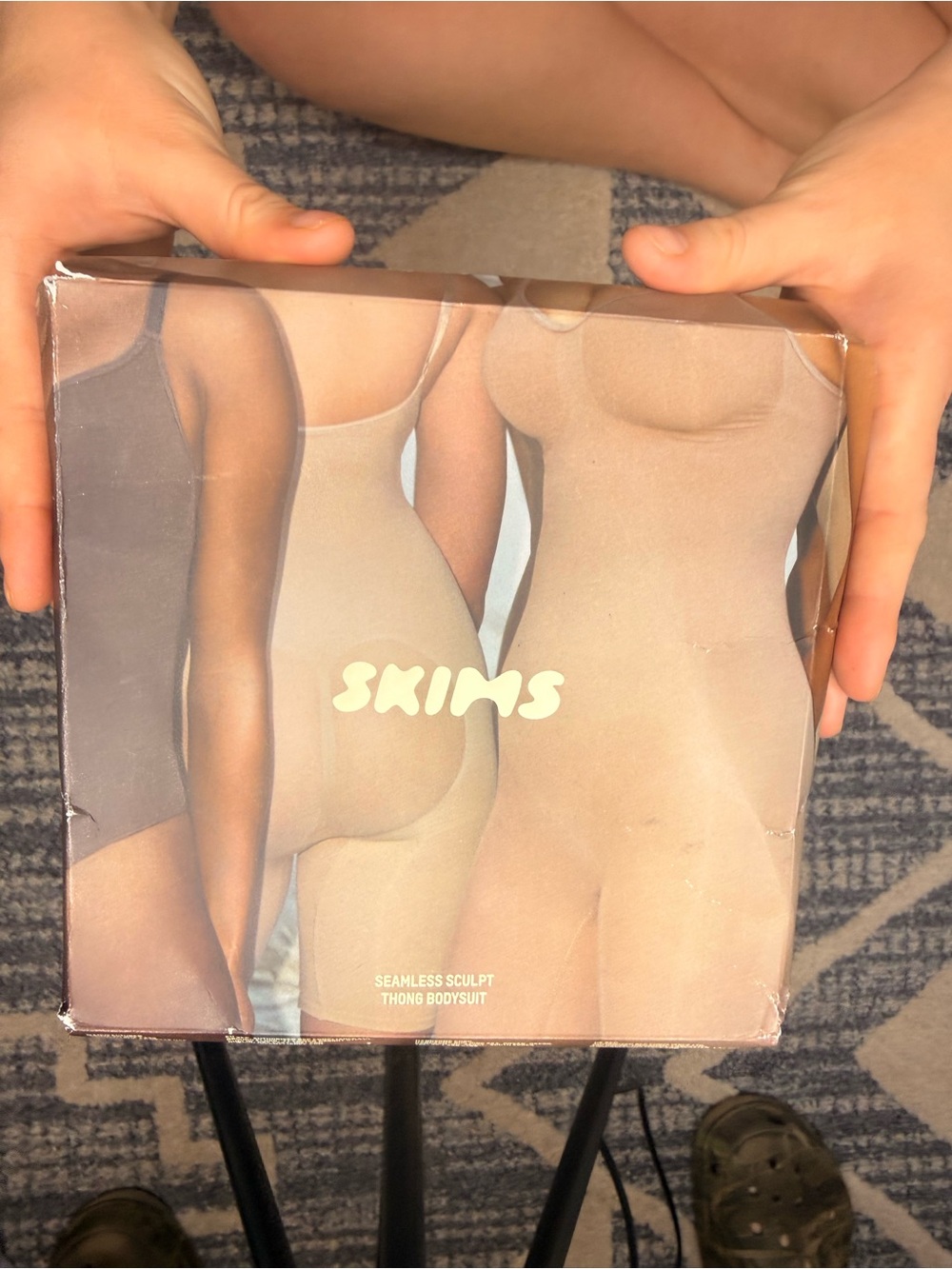 NWT SKIMS Seamless Sculpt Thong Bodysuit - Onyx